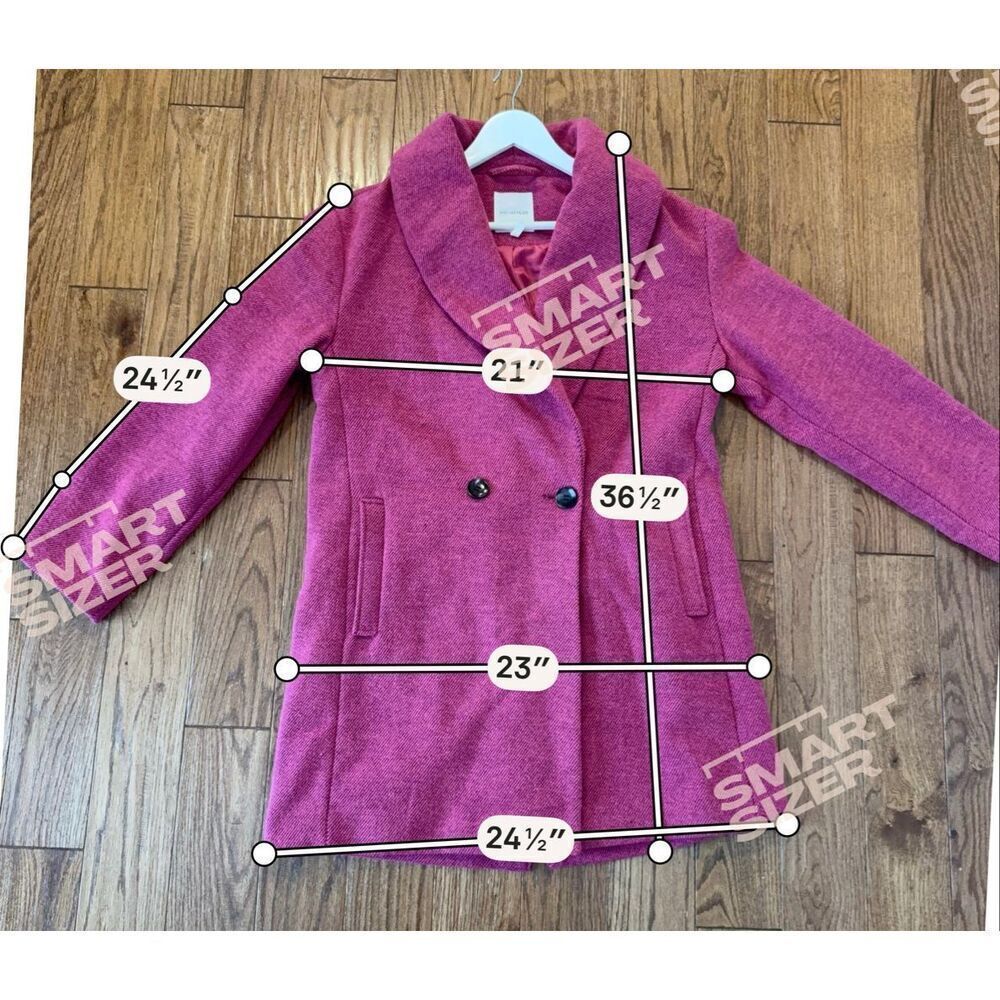 Avec les Filles pink oversized shawl neck peacoat size M - Picture 6 of 8